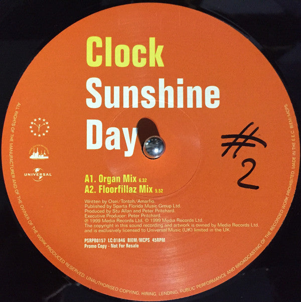 Clock : Sunshine Day (12", Promo)