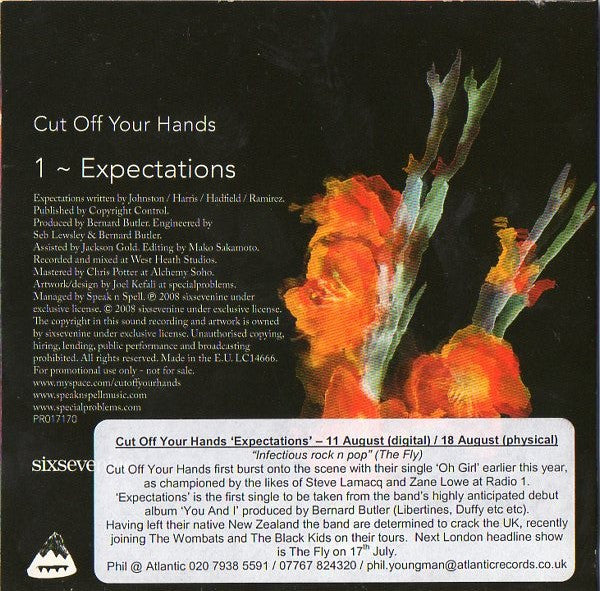 Cut Off Your Hands : Expectations (CD, Single, Promo)
