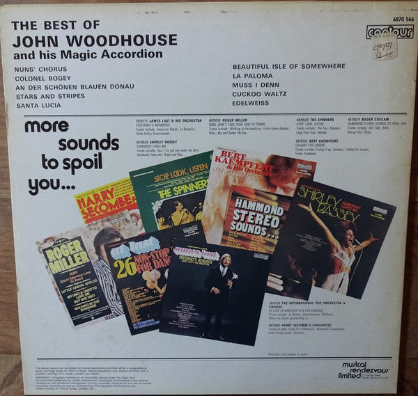 John Woodhouse : The Best Of John Woodhouse And His Magic Accordion (LP, Comp)