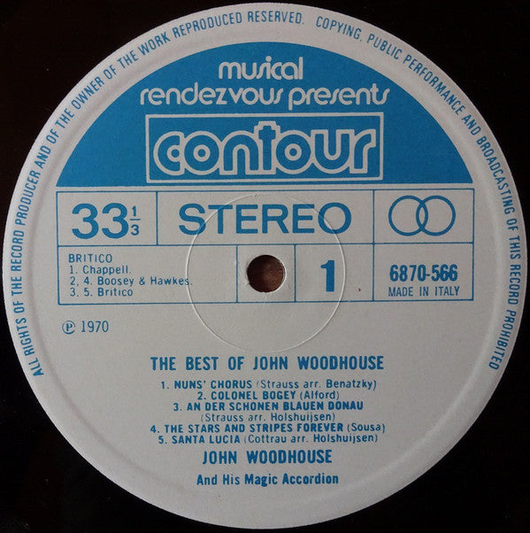 John Woodhouse : The Best Of John Woodhouse And His Magic Accordion (LP, Comp)