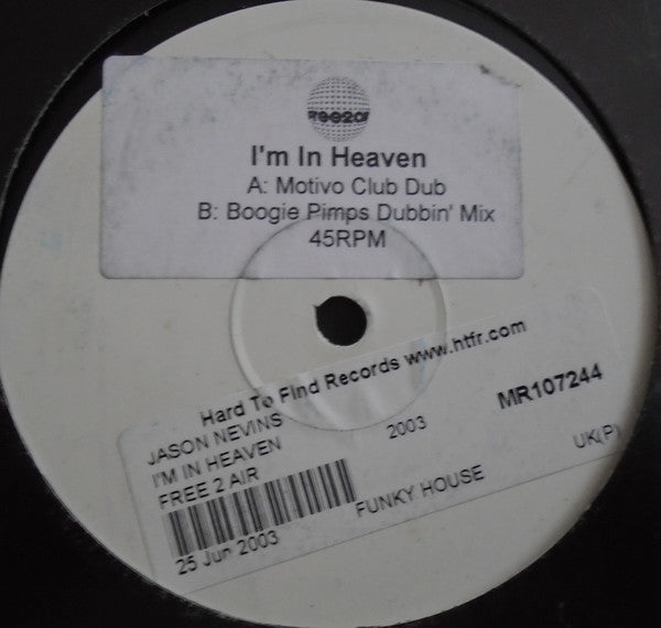Jason Nevins Presents U.K.N.Y. feat Holly James : I'm In Heaven (12", Ltd, TP, W/Lbl, Sti)