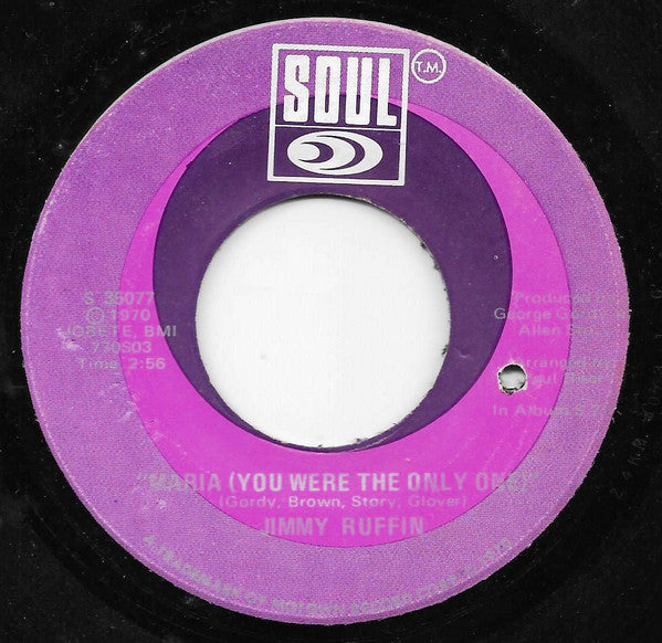 Jimmy Ruffin : Maria (You Were The Only One) (7", Single)