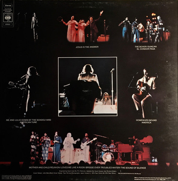 Paul Simon With Urubamba And The Jessy Dixon Singers : Paul Simon In Concert Live Rhymin' (LP, Album)