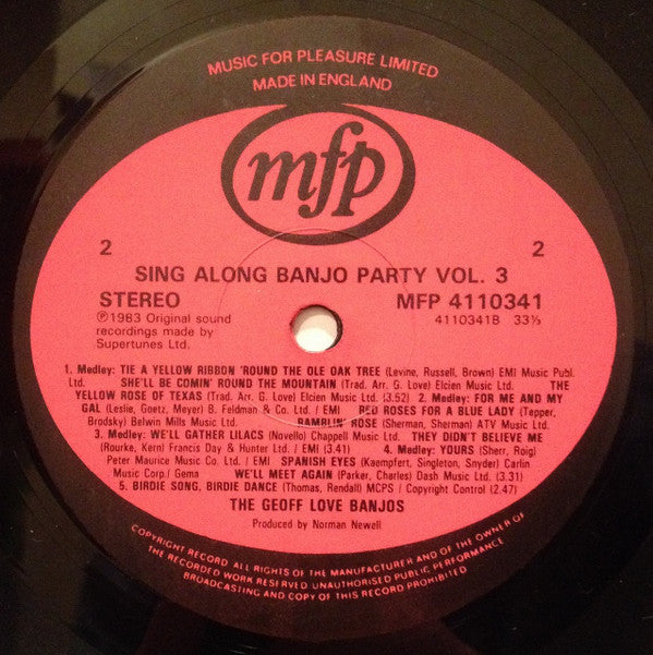 The Geoff Love Banjos : Sing-Along Banjo Party Vol. 3 (2xLP)