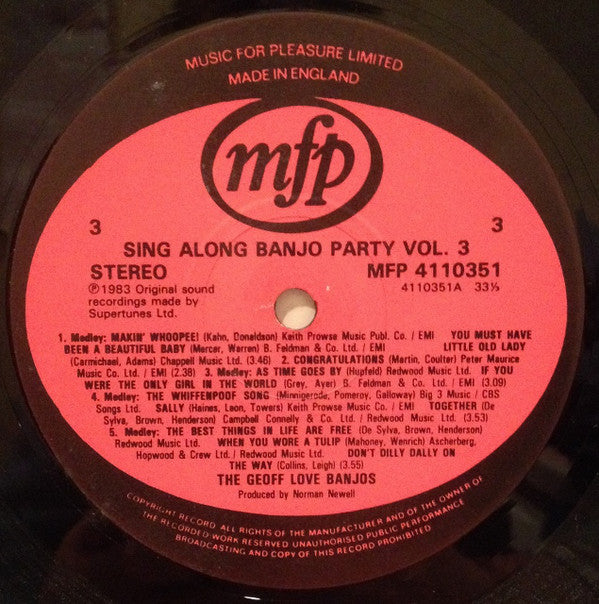 The Geoff Love Banjos : Sing-Along Banjo Party Vol. 3 (2xLP)