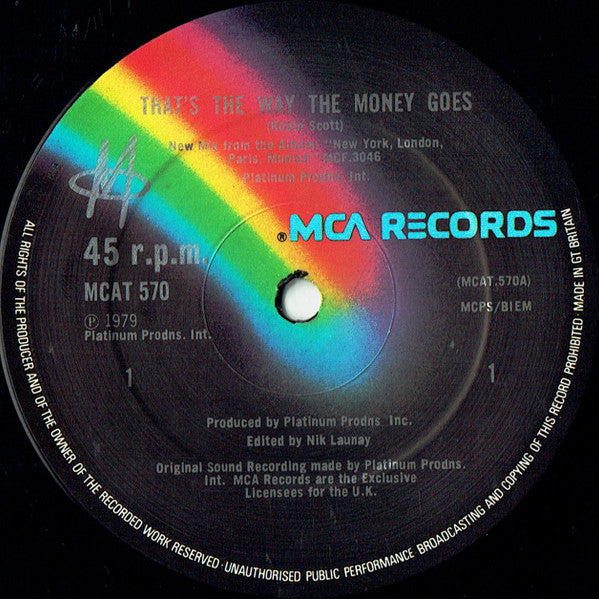 M (2) : That's The Way The Money Goes (12", Single)