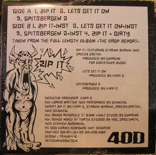40th Dimension : Zip It / Lets Get It On / Spitsbergen 2 (12")