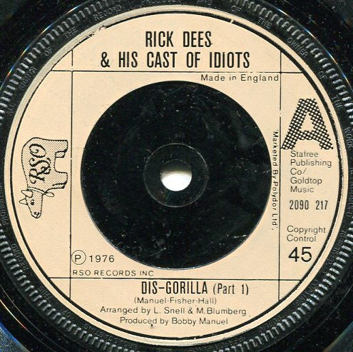 Rick Dees & His Cast Of Idiots : Dis-Gorilla (7")