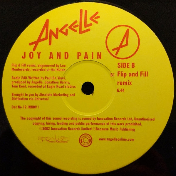 Angelle : Joy And Pain (12", M/Print)