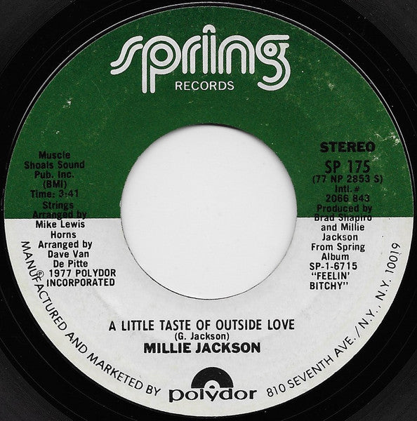 Millie Jackson : If You're Not Back In Love By Monday / A Little Taste Of Outside Love (7", Pit)