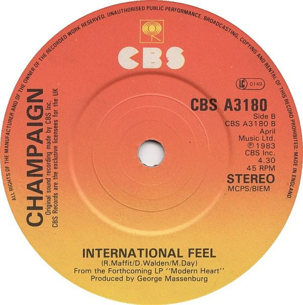 Champaign : Try Again (7", Single)