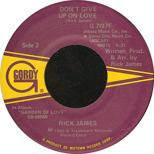 Rick James : Give It To Me Baby (7", Single)