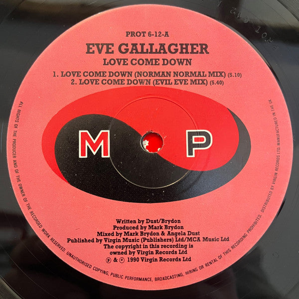 Eve Gallagher : Love Come Down (12", Promo)
