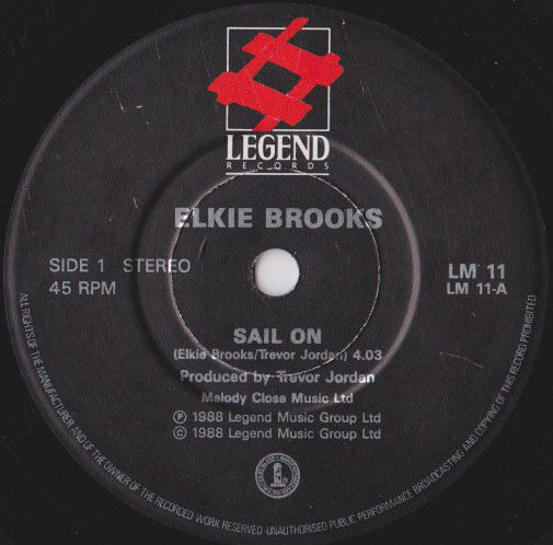 Elkie Brooks : Sail On (7", Single)