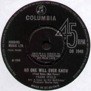 Frank Ifield : No One Will Ever Know (7")