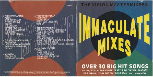 The Vision Mastermixers : Immaculate Mixes (CD, Album, Mixed)
