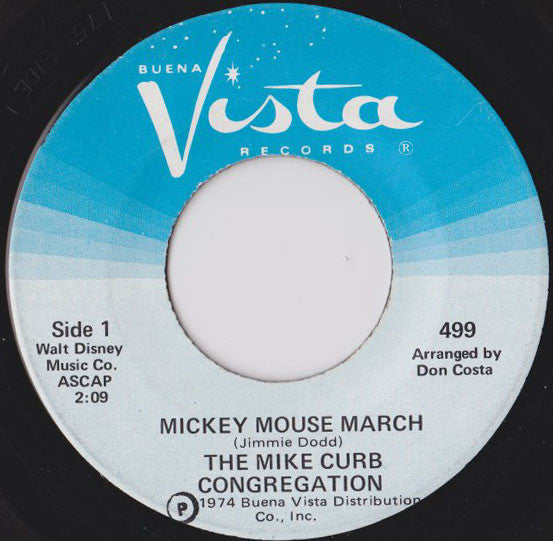 The Mike Curb Congregation* : Mickey Mouse March (7", Single, RP)