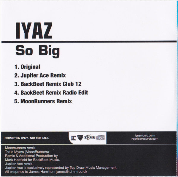 Iyaz : So Big (Remixes) (CDr, Single, Promo)