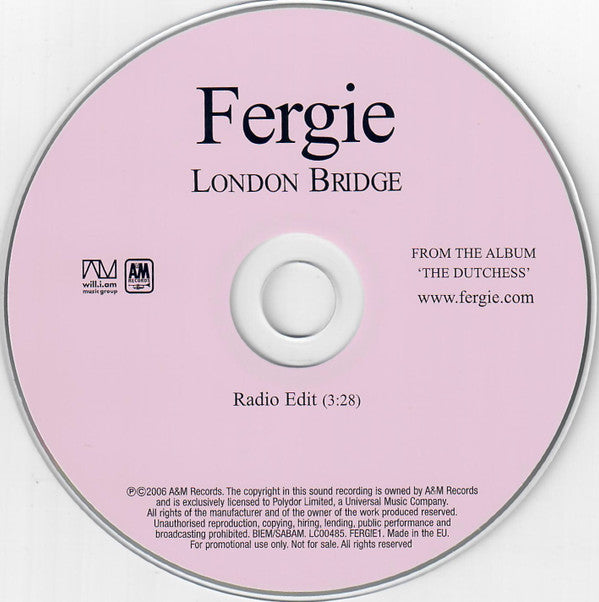 Fergie (2) : London Bridge (CD, Single, Promo)
