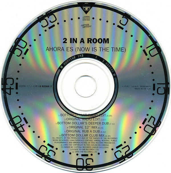 2 In A Room : Ahora Es (Now Is The Time) (CD, Single)