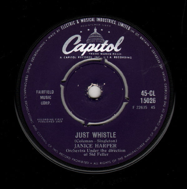 Janice Harper : Let Me Call You Sweetheart (7", Single)