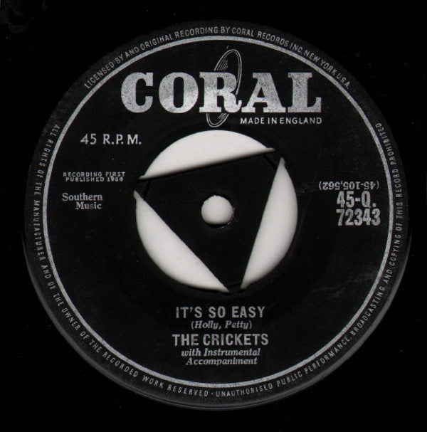 The Crickets (2) : It's So Easy (7", Single)