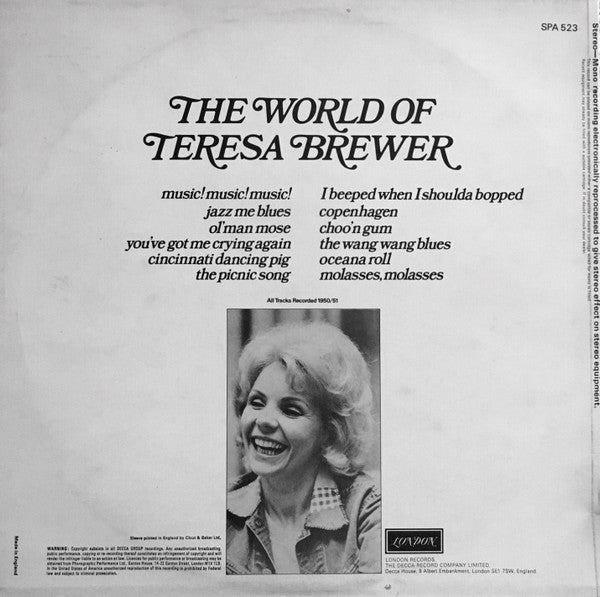 Teresa Brewer : The World Of Teresa Brewer (LP, Comp)