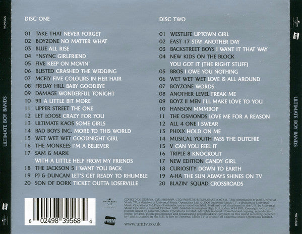 Various : Ultimate Boy Bands (2xCD, Comp)