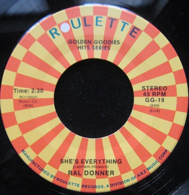 Ral Donner : You Don't Know What You've Got (Until You Lose It) (7", RE, Spe)