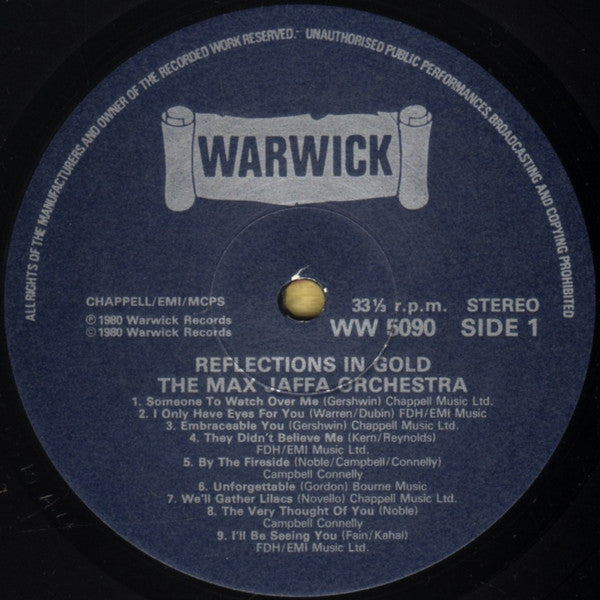 The Max Jaffa Orchestra : Reflections In Gold (LP, Album)