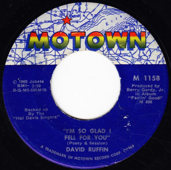 David Ruffin : I'm So Glad I Fell For You (7", Single)