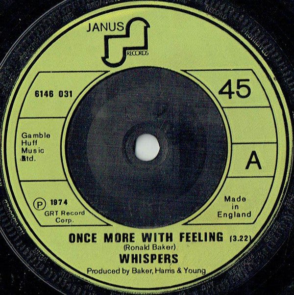 The Whispers : Once More With Feeling (7")
