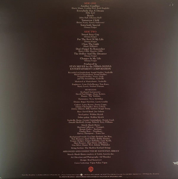 Donna Fargo : Dark-Eyed Lady (LP, Album)