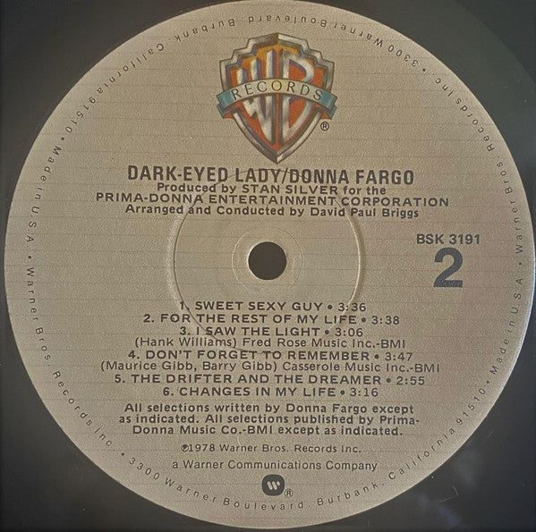 Donna Fargo : Dark-Eyed Lady (LP, Album)