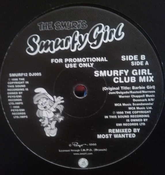 The Smurfs (2) : Smurfy Girl (12", Promo)