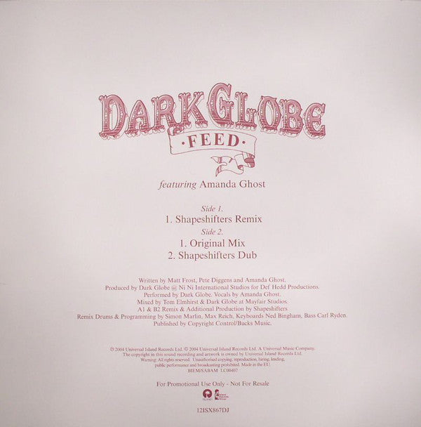 Dark Globe : Feed (12", Single, Promo)