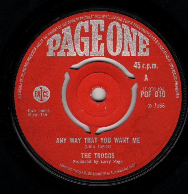 The Troggs : Any Way That You Want Me (7", Single, 3-P)
