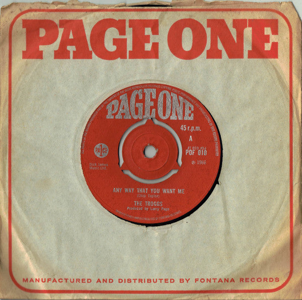 The Troggs : Any Way That You Want Me (7", Single, 3-P)