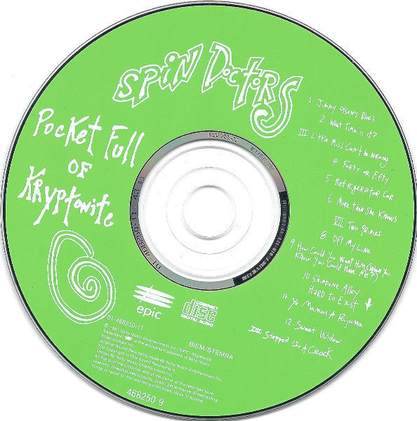 Spin Doctors : Pocket Full Of Kryptonite (CD, Album, RP)