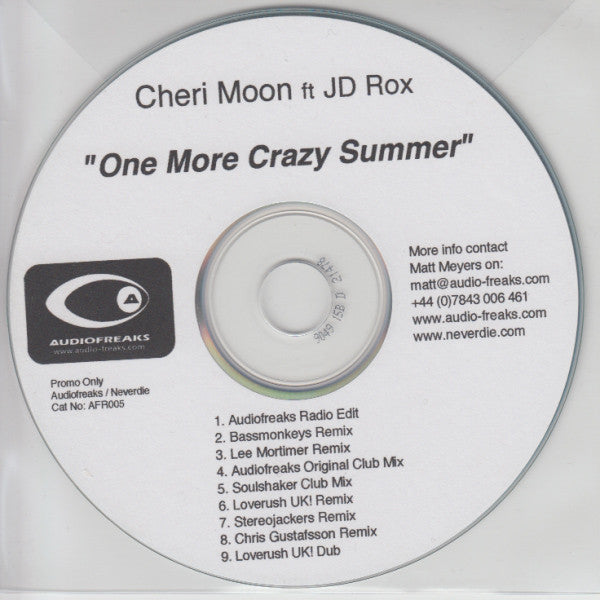 Cheri Moon Feat JD Rox : One More Crazy Summer (CDr, Single, Promo)