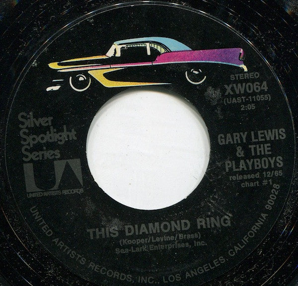 Gary Lewis & The Playboys : This Diamond Ring / My Hearts Symphony (7", Single, RE)