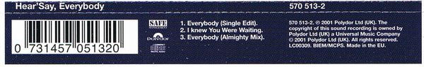 Hear'Say : Everybody (CD, Single)