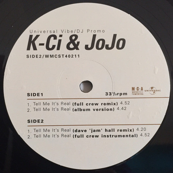 K-Ci & JoJo : Tell Me It's Real (12", Promo)