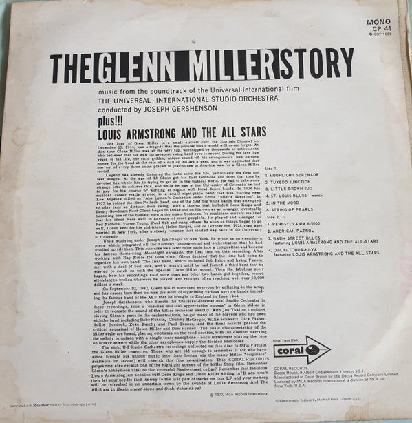 The Universal-International Orchestra : The Glenn Miller Story (LP, Mono)