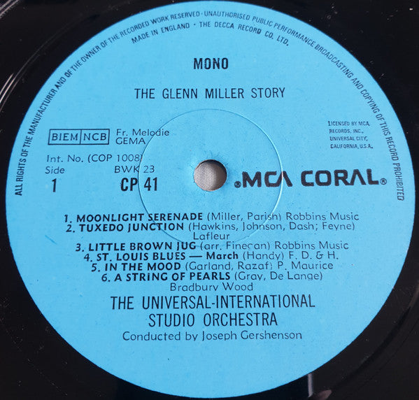 The Universal-International Orchestra : The Glenn Miller Story (LP, Mono)