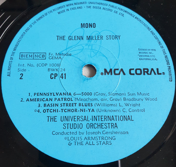 The Universal-International Orchestra : The Glenn Miller Story (LP, Mono)