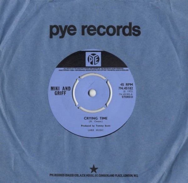 Miki & Griff : Crying Time (7", Single, Sol)