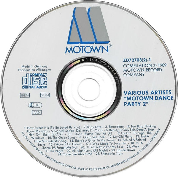 Various : Motown Dance Party 2 (2xCD, Comp)