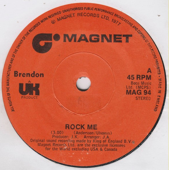 Brendon (2) : Rock Me (7", Single)