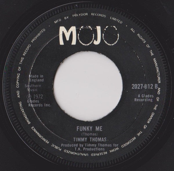 Timmy Thomas : Why Can't We Live Together (7", Single, Lar)